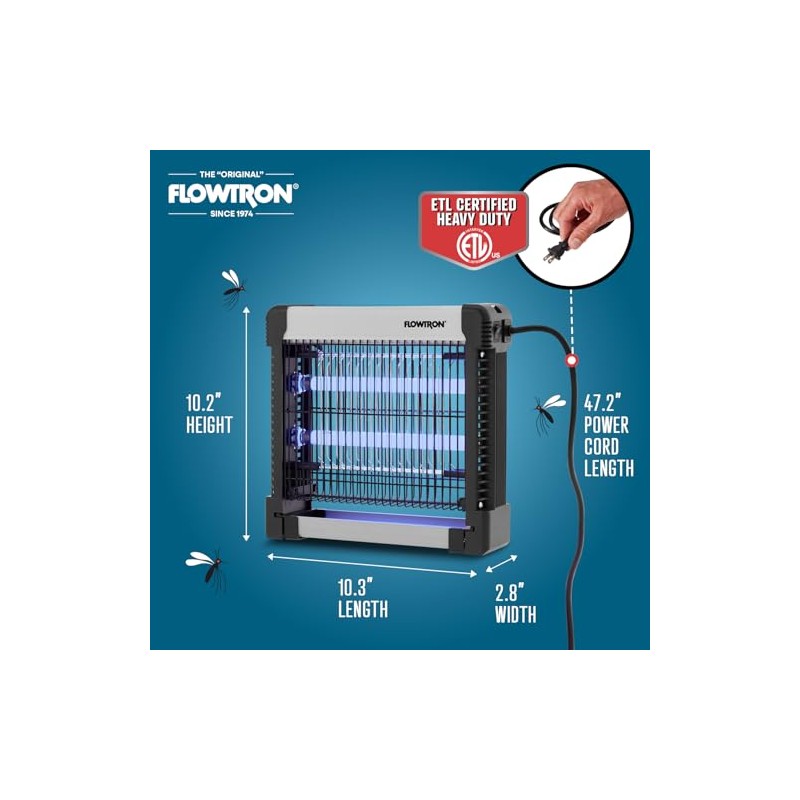 Flowtron Indoor Bug Zapper: 3000V Electric Insect Killer & Mosquito