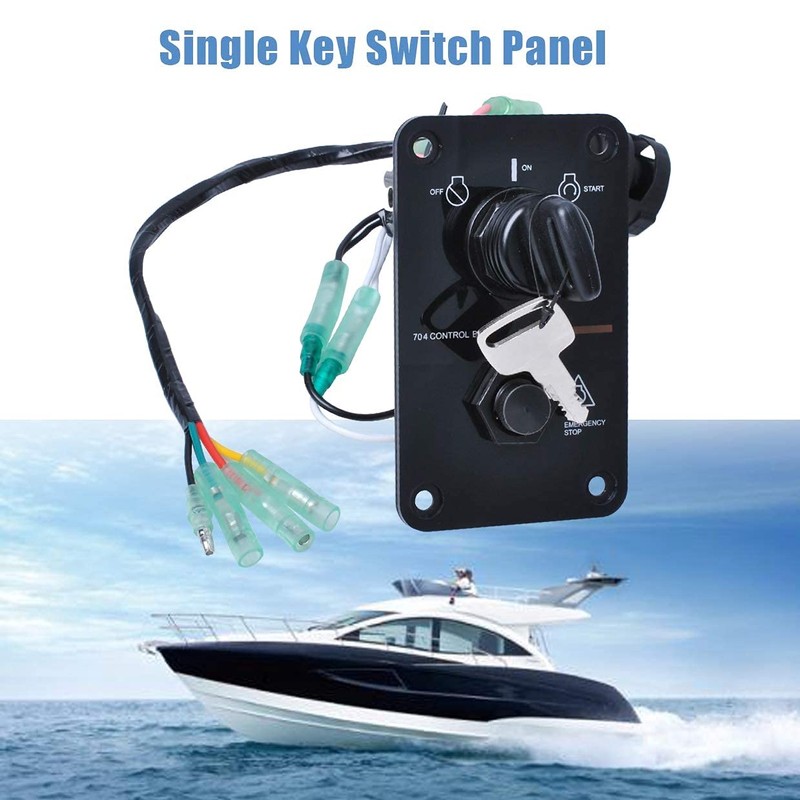 704-82570-08-00 Single Engine Key Switch Panel by Wadoy Compatible with