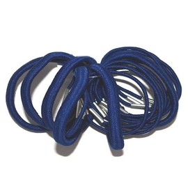 18 Thick And Thin Royal Blue Hair Elastics Bands Bobbles Accessories Back To School Colours for Women Girls by Glitz4Girlz