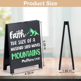 Bible Verse Sign Scripture Sign Religious Gift Faith The Size Of A Mustard Seed Moves Mountains Matthew 17:20 Inspirational Gifts Motivational Quote Sayings Christian Home Decor
