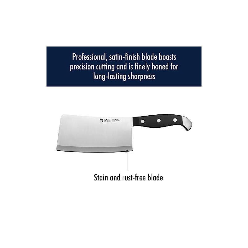 HENCKELS ZWILLING Statement 6-inch Meat Cleaver, Black