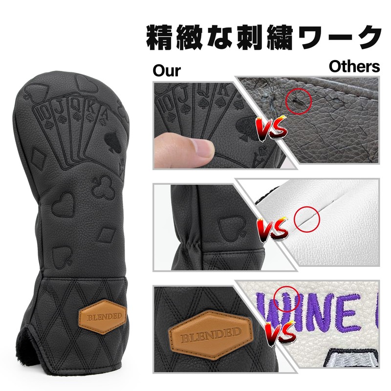 Golf Club Headcovers Poker Design Golf Headcovers Premium Leather Driver