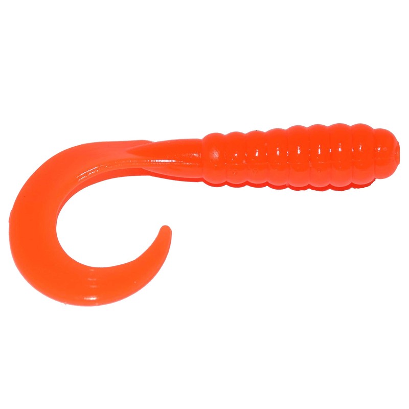 BIG BITE BAITS 3" CURL Tail GRUB/Black/Chartreuse Tail (10 Pack)