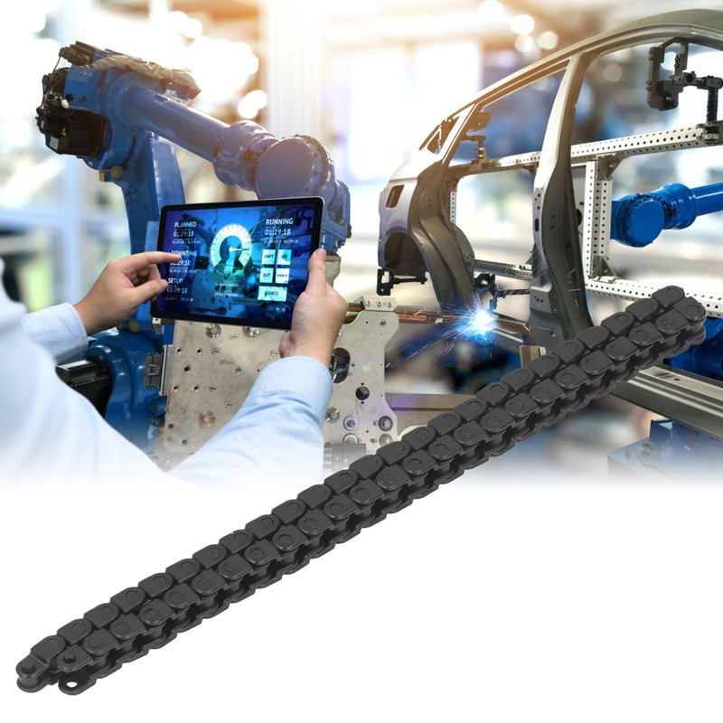 Cable Chain Black Closed Plastic Chains Flexible Wire Carrier 8mm