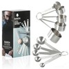 Babish Juego de 10 tazas medidoras y cucharas de acero