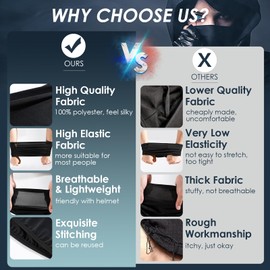 Achiou Balaclava Face Mask, Ski Mask for Men Women Football, Lightweight Sheisty Mask, Ninja Shiesty Sun Hood UV Protection, Black, One Size