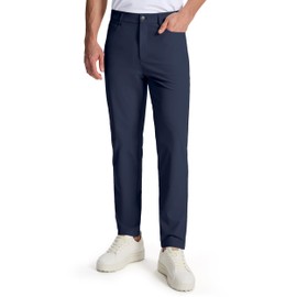 Willit Mens Golf Pants 5 Pockets Stretch Work Dress Pants 28"/30"/32" Lightweight Casual Slacks Navy 36W x 32L