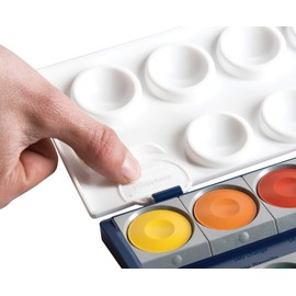 Pelikan K24 720631 Paint Box 24 Quality Colours and 1 Tube Opaque White, 7.5 ml, in Accordance with DIN 5023