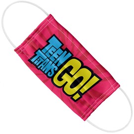 Popfunk Teen Titans Go! Logo Pattern 1-Ply Reusable Face Mask Covering, Unisex