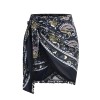ZAFUL Slit Skirt for Women Boho Print Tie Side Wrap