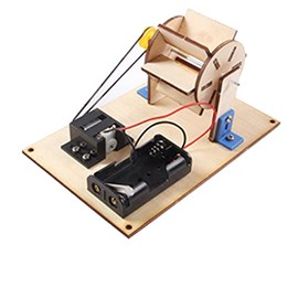 Wooden Moving Building Kit Educational Interactive Science Technology Handmade DIY Kids Toys Problems Tasks (Hydroelectric)