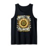 Protect Pollinators Sunflower Bee Butterfly Insect Lover Tank Top