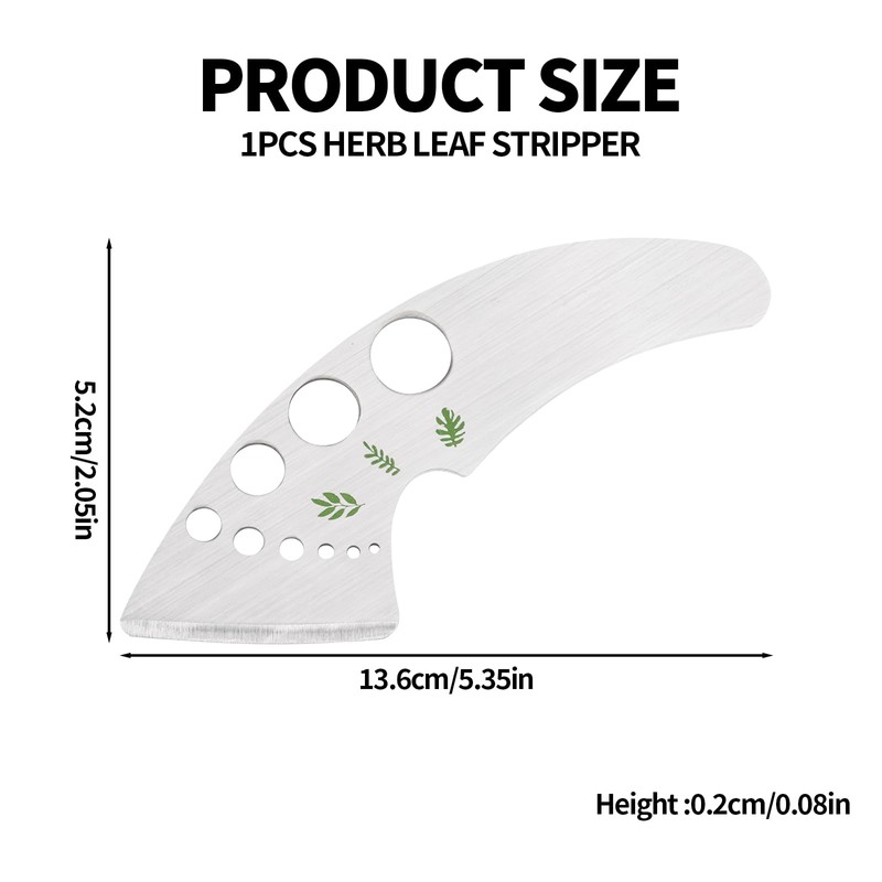Herb Stripper, Stainless Steel Leaf Stripper Tool with 9 Hose