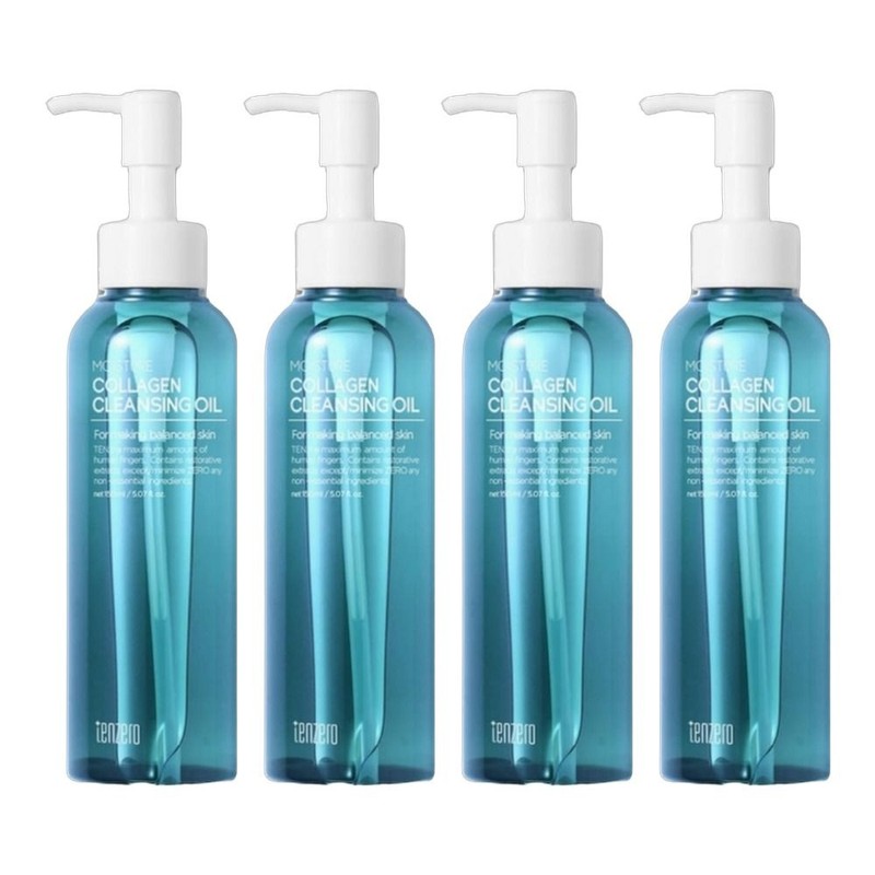 Ten Zero Face Wash Moisture Collagen Cleansing Oil 150ml 4pcs
