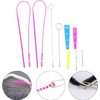 Hsthe Sea 9Pcs Drawstring Threader Plastic Bodkin Threader Sewing Loop