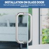 Ranbo 8" CTC Glass Shower Door Handle, 304 Stainless Steel,