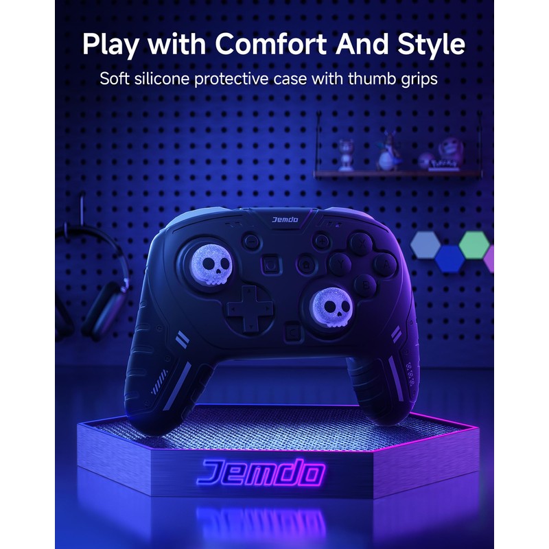 JEMDO Silicone Protective Cover for Switch 2 Pro Controller, Soft