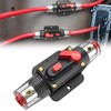 Nilight 50A Inline Circuit Breaker Resettable 12-24V DC Manual Reset