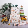 Dtiafu Construction Christmas Wrapping Paper for Kids Boys Dump Trucks