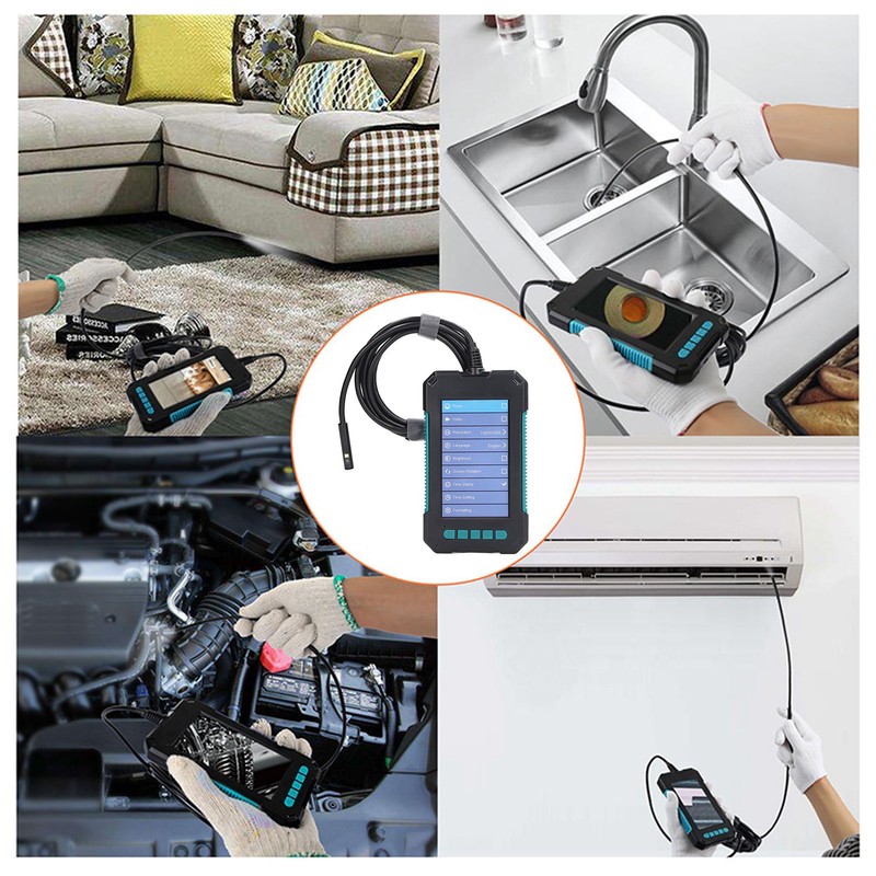 8mm Lens Digital Endoscope 4.3in IPS Screen Industrial Inspection Camera