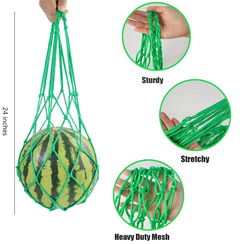 Rerialsaera 10Pack Melon Hammock Watermelon Nets with 20 Cable Zip
