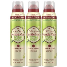 Old Spice Whole Body Deodorant Spray Cucumber + Avocado 3.5 oz (Pack Of 3)