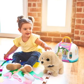 RANJIMA Dog Toy Children, Dog of Running and Barking Cuddly Toy Interactive Toy Children Electronic Pets Plush Toys Gifts Boys Girls from 2 3 4 5 6 7 Years Golden Retriever