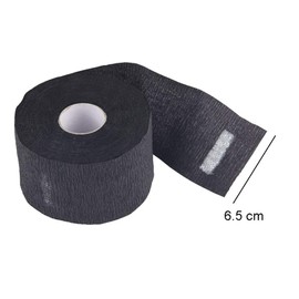5 Rolls Disposable Barber Paper Neck Strips Hairdressing Stretchy Wrap Neck Protection Paper Strips for Hairdressers or Household Use (Black)