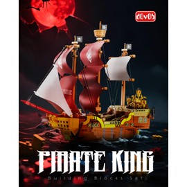 dOvOb Pirate Ship Mini Blocks Building Set, 920 Pieces, Display Collection Model Kit for Teens and Adults