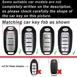 ontto Key Fob Cover with Keychian Compatible with Infiniti 2018-up Car Key Holder Keyless Entry Remote Case for Q50 Q60 QX50 QX55 QX60 Carbon Pattern Black