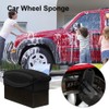 2Pcs Car Wheel Waxing Sponge and Tire Shine Applicator Pad