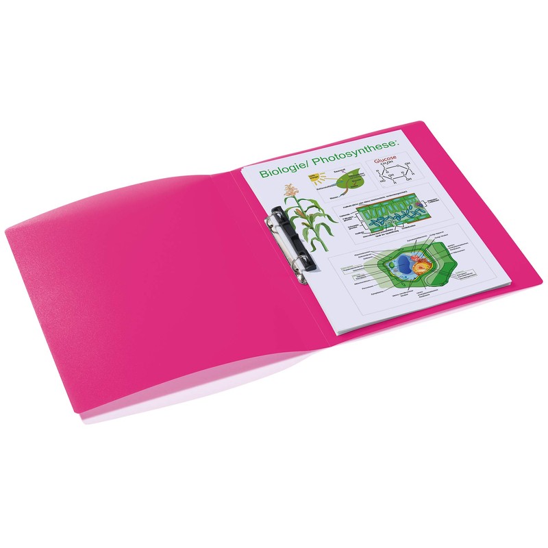 HERMA Ring Binder Translucent in Pink, A4, 25 mm Spine,