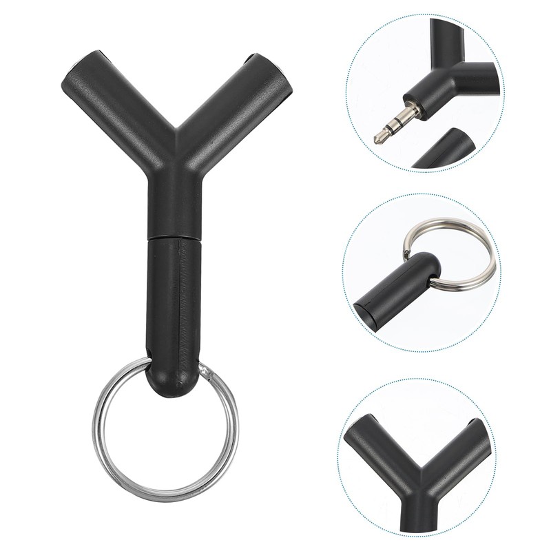 Operitacx 3Stücke Y Shape Audio Splitter for Headphones Portable Dual