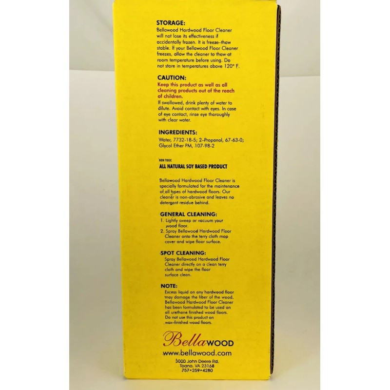 Bellawood Hardwood Floor Cleaner Ready To Use Spray With Pump,