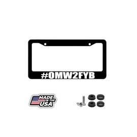 BLVD omw2fyb on my way to f your b JDM Funny Race Drift Dope Auto License Plate Frame