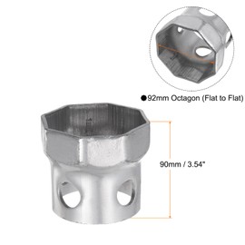 sourcing map Spindle Nut Socket 92mm 8 Point Wheel Bearing Locknut Socket