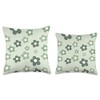 Retro Aesthetic Sage Green Daisy Floral Pattern Throw Pillow