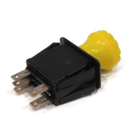 The ROP Shop | PTO Switch for John Deere Tractor 4410, 445, 4500, 4520, 455, 4600, 4700, 4720 - Push Button, Yellow, Manual Operation