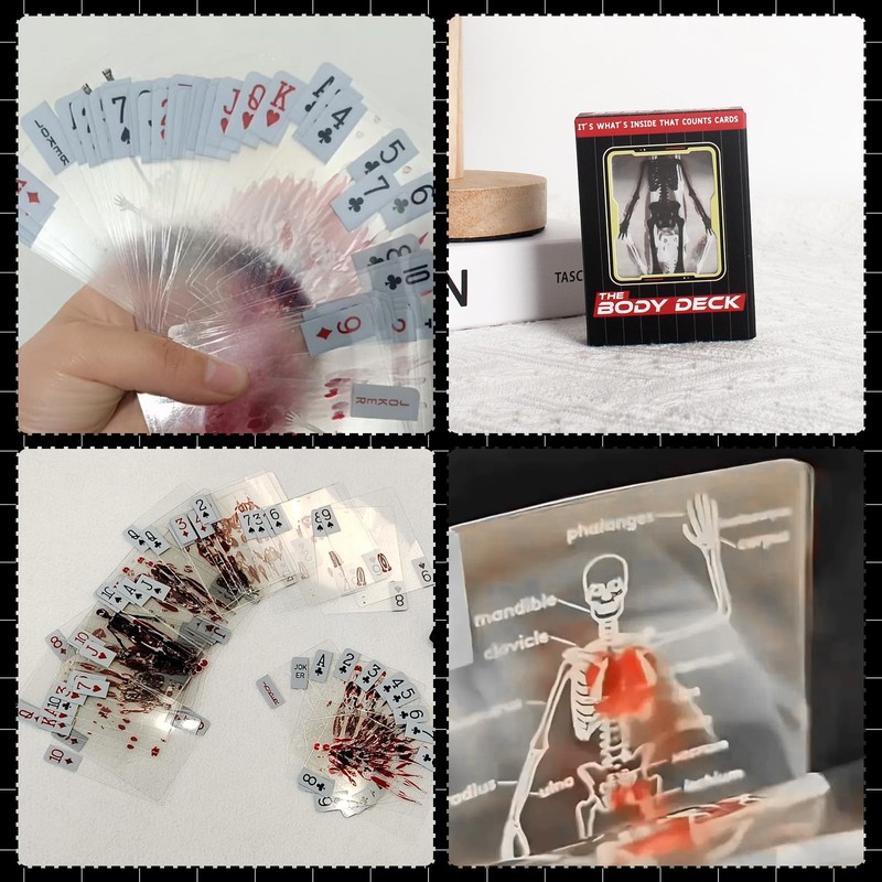 GAROMIA The Body Deck Funny Transparent Playing Cards Human Anatomy