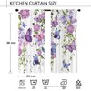 Famiffty Purple Butterfly Window Curtains 26W X 36L Inches 2