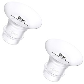 2PCS Flange Insert 22mm Compatible with Momcozy M9/M6/M5/S12 Pro/S9 Pro/S12/Medela/Spectra/Bellababy/Lansinoh/KORSKR S21 24mm Wearable Breast Pump Replacement Accessories, 24mm Breast Pump Parts