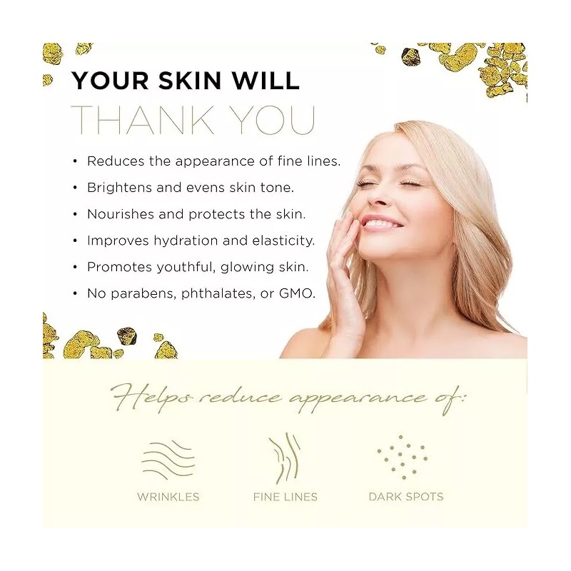 AZURE 24K Gold Firming Face Mask- Anti Aging, Hydrating, Toning