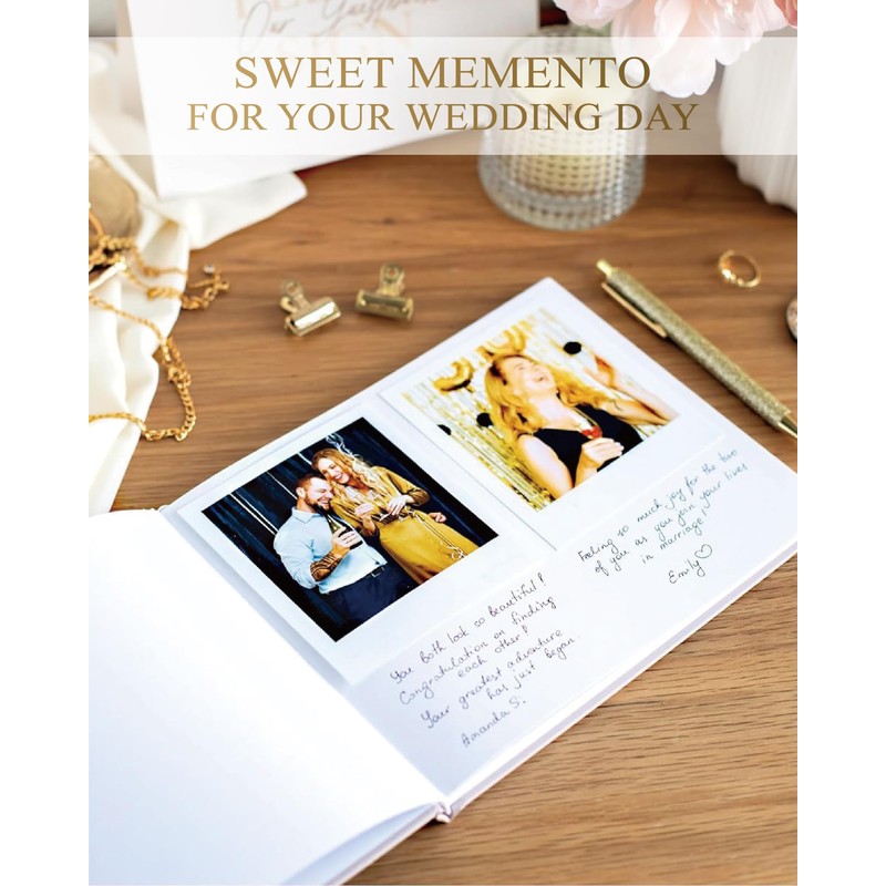 Wedding Guest Book, Elegant Guest Book Weddings Reception, 100 Blank