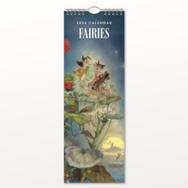 Red Robin 2026 Fairies Monthly Slim Calendar | 6" x 16" Open | Premium Thick & Sturdy Paper | Tall Hangable 12 Month Calendar | Vivid Images | Plastic Free | Wire Spiral