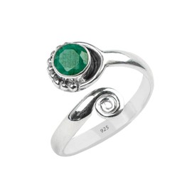 Emerald Stone Toe Ring 925 Sterling Silver Ring Feet Body Jewellery Handame Toe Ring Gemstone Adjustable Toering For Girls Women Gift Jewellery Emerald Stone Ring Midi Ring