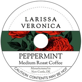 Peppermint Medium Roast Coffee (Single Serve K-Cup Pods) (Gourmet, Naturally Flavored, Whole Coffee Beans) (12 pods, ZIN: 574040)