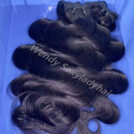 Best Quality 14a Grade Human Hair Bundles Bone Straight Original Burmese Curly Human Hair Wigs Bundles Supplierstyle: Body Wave, color: Black, Stretched Length: 12 inches