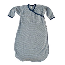 Lilano, Swaddle Bag, 70% Wool (kbT), 30% Silk, 210 g/m², Blue/natural