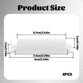 FeiOne 4 Stück Balkontürgriffe Außen, Terrassentür Griff, 90 x 20 x 20 mm, Aluminiumlegierung, Hochwertige Weiße Griffe, Ideal Für Balkontüren Und Terrassentüren