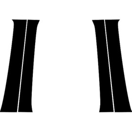 Rvinyl Pillar Post Pre Cut Window Trim Kits in Matte Black Compatible with Toyota Tacoma 2016-2023 Crew/Double Cab - Adhesive Backs